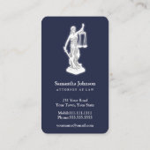 テミス彫刻 |弁護士ミッドナイトブルー 名刺 (裏面)