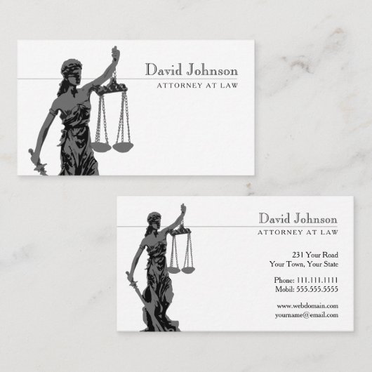 テミス はかりで測| of Justice 名刺 (正面/裏面)