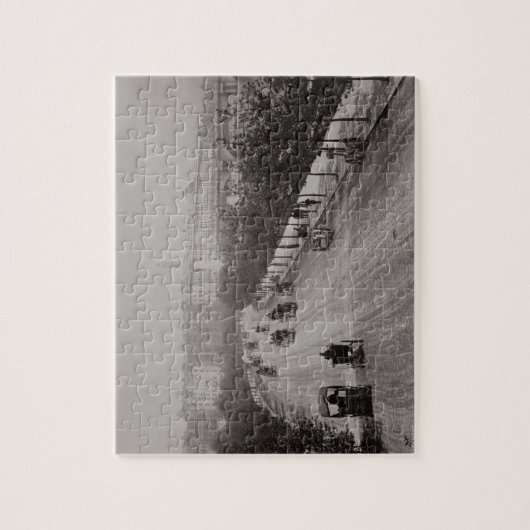 テムズの堤防(セピア色の写真) ジグソーパズル (縦)