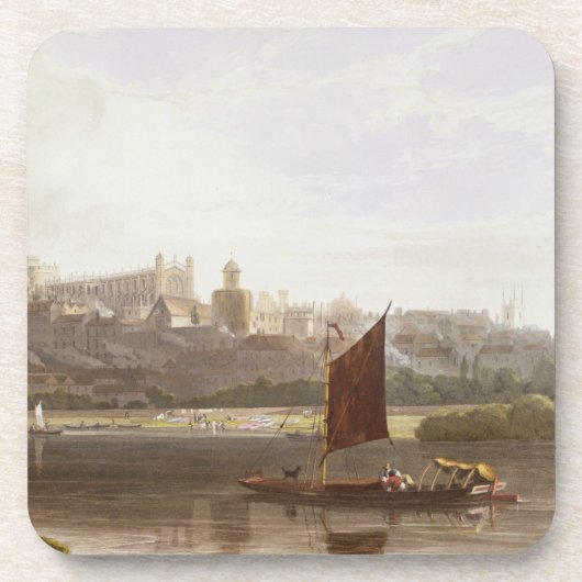 テムズの川草原からのWindsorの城 コースター (正面)