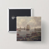 テムズの眺め、1761年 缶バッジ (正面&裏面)