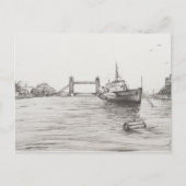 テムズロンドン川のHMS Belfast.2006 ポストカード (正面)
