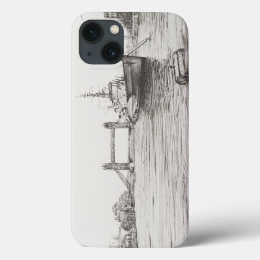 テムズロンドン川のHMS Belfast.2006 Case-Mate iPhoneケース (裏面)