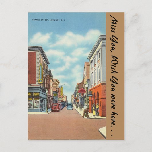 テムズ島通りニューポート ポストカード (正面)