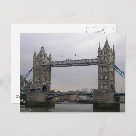 テムズ川にタワーブリッジを付けたはがき ポストカード (正面/裏面)