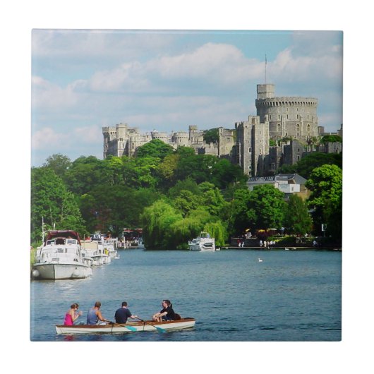 テムズ川のウィンザー城 タイル (正面)