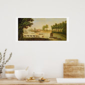 テムズ川のシェパトンの後のビュー ポスター (キッチン)