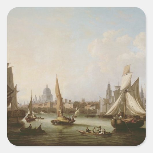 テムズ川の眺め スクエアシール (正面)