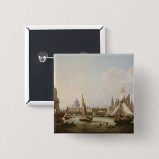 テムズ川の眺め 缶バッジ (正面&裏面)