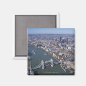 テムズ川の空中眺め マグネット (正面/裏面)