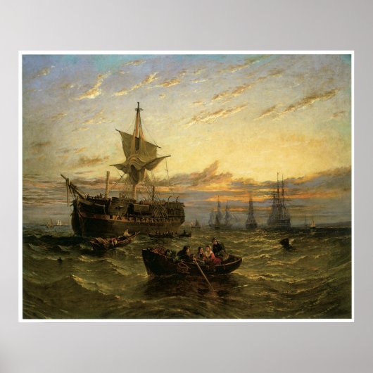 テムズ川河口に解体された東インド人の男が ポスター (正面)