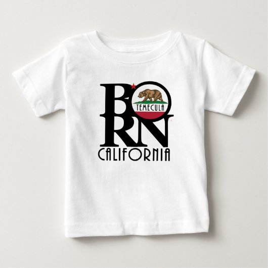 テメキュラで生まれた ベビーTシャツ (正面)