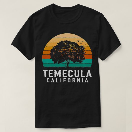 テメキュラヴィンテージサンセットカリフォルニアスーベリープレミウ Tシャツ (デザイン正面)