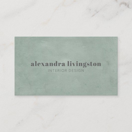 テモダンクスチャセージ緑水カラープロフェッショナル 名刺 (正面)