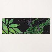 テモダンクス葉チャ付き抽象芸術ツリー ヨガマット (正面(横))