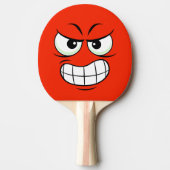 テモダンパーソナライズされたーブル怒顔 卓球ラケット (正面)