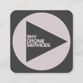 テモダン刺激を受けたハードカバーの灰色編集 スクエア名刺 (正面)