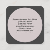 テモダン刺激を受けたハードカバーの灰色編集 スクエア名刺 (裏面)