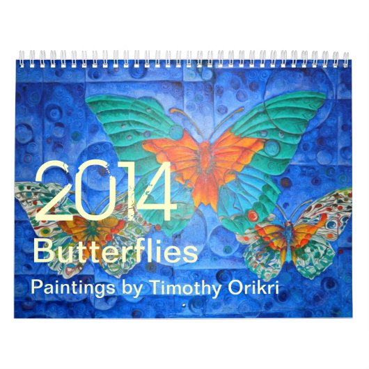 テモテOrikri著2014年のButterflies~の絵画 カレンダー (カバー)