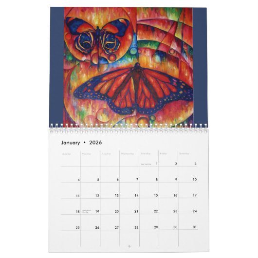テモテOrikri著2019年の蝶カレンダー カレンダー (1月 2026)