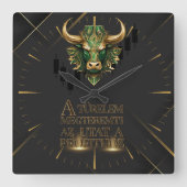 テュレレーム | モチバシオ | 強気市場 スクエア壁時計 (正面)