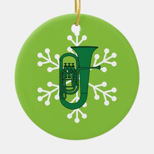 テューバのクリスマスのオーナメント セラミックオーナメント (正面)