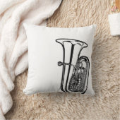 テューバのスーザフォンのリバーシブルの枕 クッション (ブランケット)