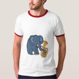 テューバのワイシャツを遊んでいる紀元前に象 Tシャツ