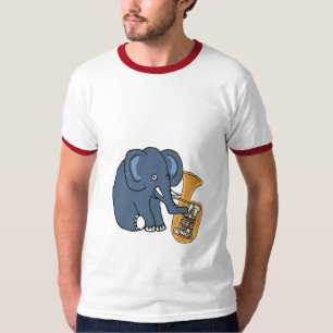 テューバのワイシャツを遊んでいる紀元前に象 Tシャツ