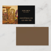 テューバの真鍮の先生か個人教師 名刺 (正面/裏面)