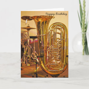 テューバの金管楽器の誕生日 カード