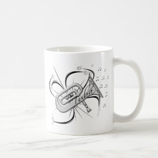 テューバの銀およびノート コーヒーマグカップ