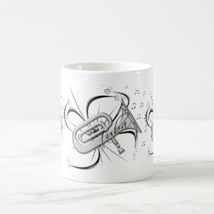 テューバの銀およびノート コーヒーマグカップ