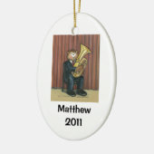 テューバプレーヤーのパーソナライズなオーナメント セラミックオーナメント (左)