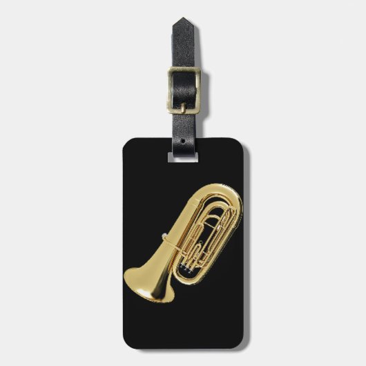 "テューバ"のデザインギフトおよびプロダクト ラゲッジタグ (正面縦)