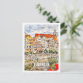 テュービンゲンドイツ有名な旅行プレイスウォーターカラー ポストカード (スタンド正面)