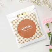 テラはっきりしたコッタレトロトレンディーブライダルシャワーカスタム フェイバーバッグ (封をした状態)