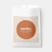 テラはっきりしたコッタレトロトレンディーブライダルシャワーカスタム フェイバーバッグ (正面)