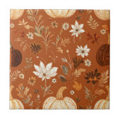 テラエレガントコタカボチャ秋の花のパターン タイル (正面)