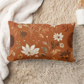 テラエレガントコタカボチャ秋の花のパターン ランバークッション (ブランケット)