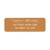 テラエレガントコタモダンオレンジ差出人住所 ラベル (正面)