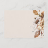 テラエレガントコタモダンフローラボホ秋QRコード エンクロージャーカード (裏面)