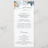 テラエレガントコタ素朴ユーカリ秋の結婚式 プログラム (正面)