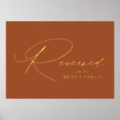 テラエレガントコッタと金箔控え看板 箔ポスター (正面)