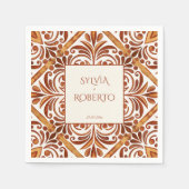 テラエレガントコッタメキシコタラベ結婚ラ スタンダードカクテルナプキン (正面)