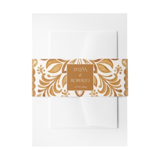 テラエレガントコッタメキシコタラベ結婚ラ 招待状ベリーバンド (正面例)