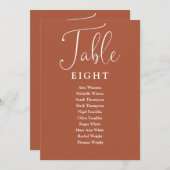 テラエレガントコッタ座席表の番号 招待状 (正面/裏面)