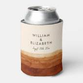 テラエレガントコッタ抽象芸術砂漠パーソナライズされた 缶クーラー (缶正面)
