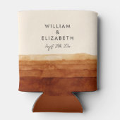 テラエレガントコッタ抽象芸術砂漠パーソナライズされた 缶クーラー (裏面)