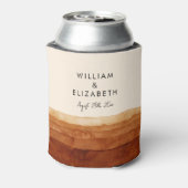 テラエレガントコッタ抽象芸術砂漠パーソナライズされた 缶クーラー (缶裏面)